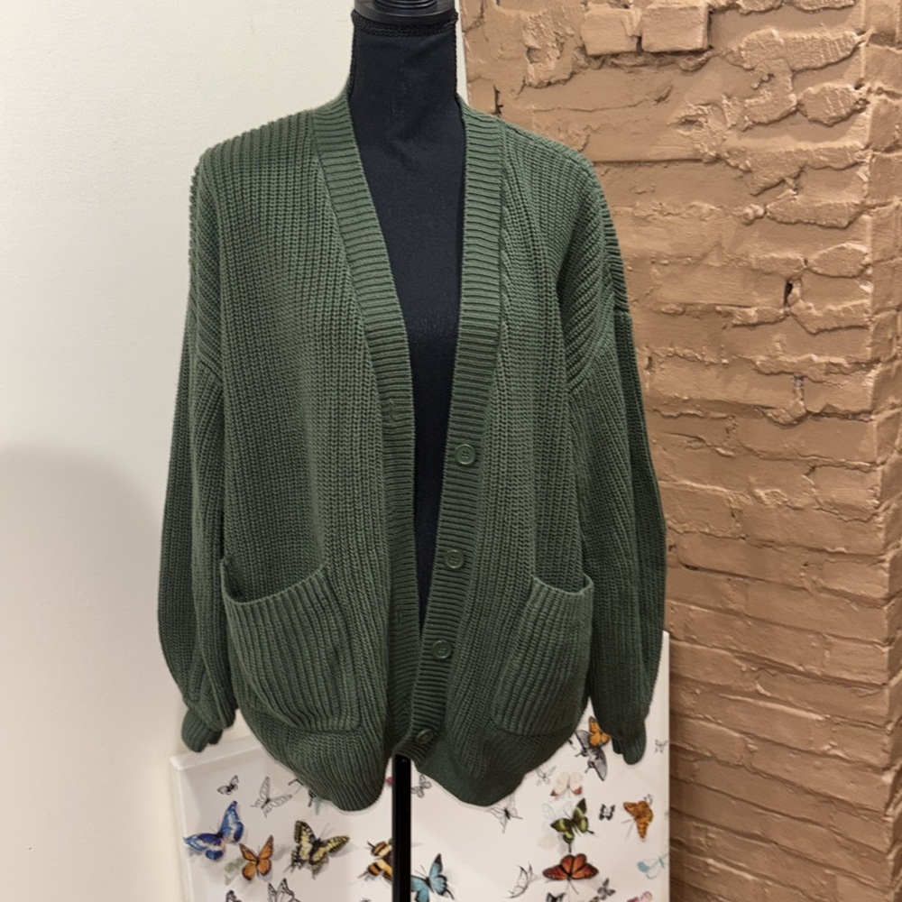 Fashion Nova Olive Green Knit Sweater - Picture 1 of 5